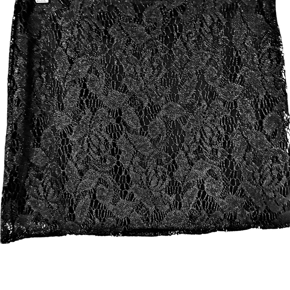 Olive & Oak Black Lace Shimmer Mini Skirt. Size XS. NWT